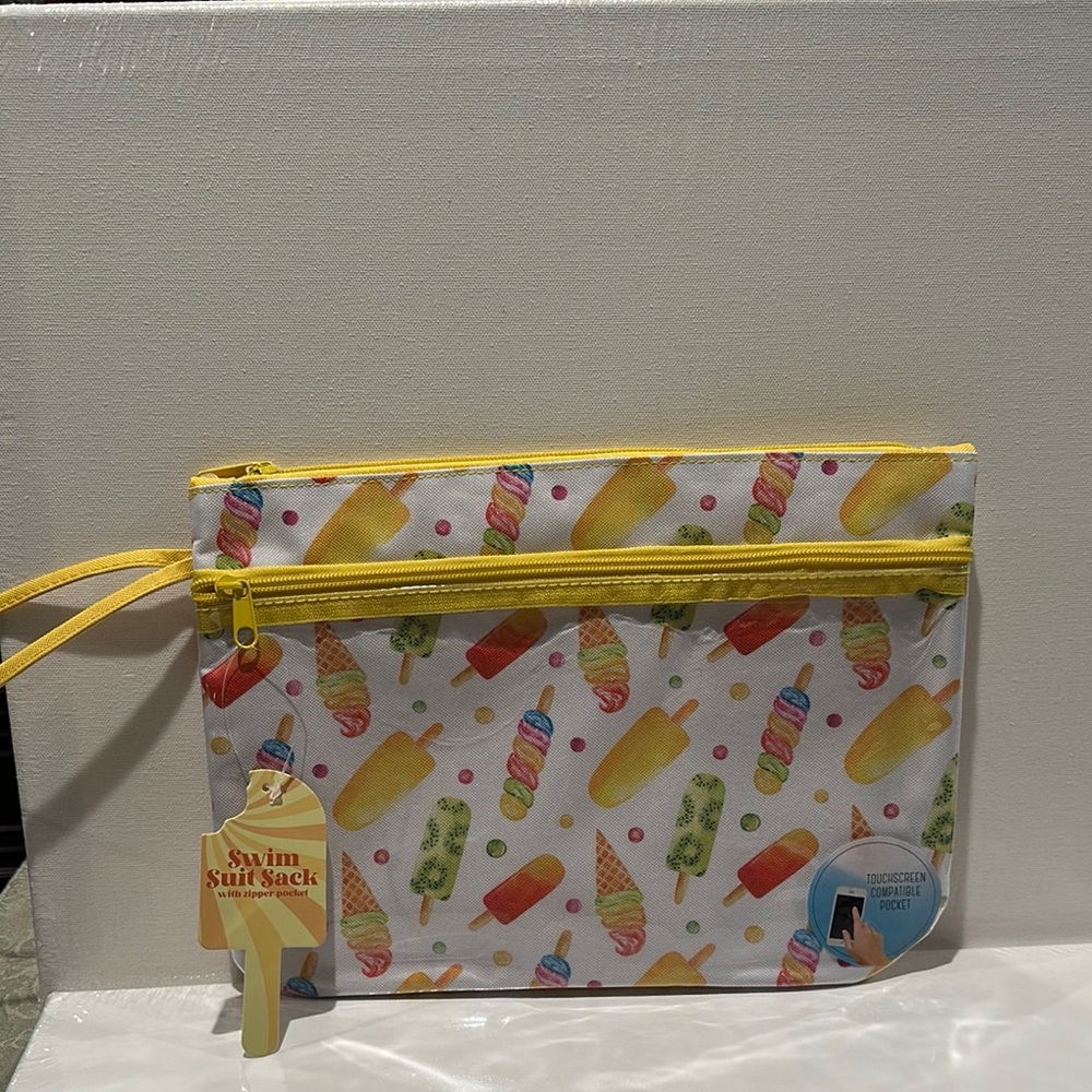 NWT Swim Suit Sack with Zipper pocket. Great for carrying phones etc.